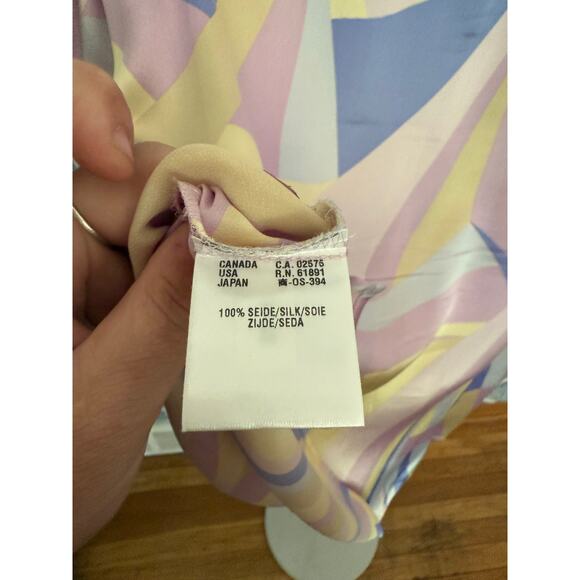 ESCADA 100% Silk Pastel Colored Blouse Sz. 44 - Picture 5 of 8